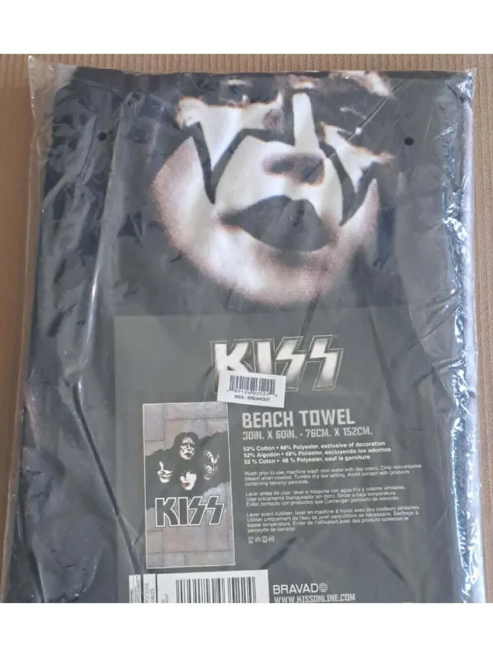 Kiss Breakout Faces Beach Bath Pool Gift Towel Band Gene Paul Tour Rock & Roll